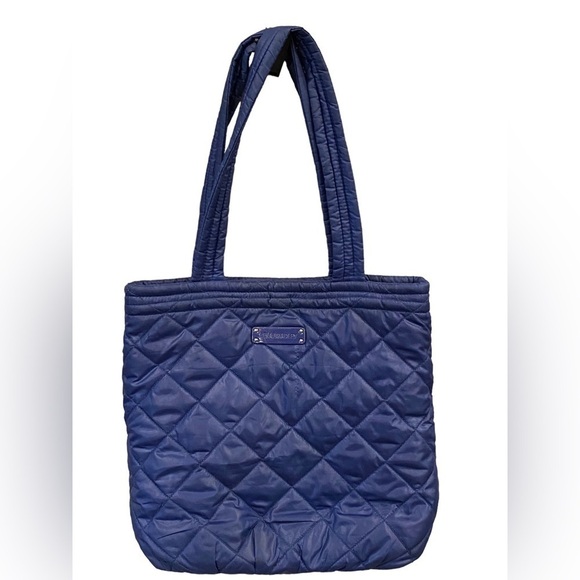 Vera Bradley Puffer Reversible Tote in Venitian Paisley Navy - Picture 1 of 14